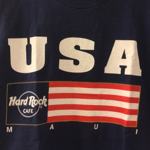 Hard Rock Cafe Other - 🇺🇸MAUI Hard Rock Cafe USA T-shirt blue  July 4th